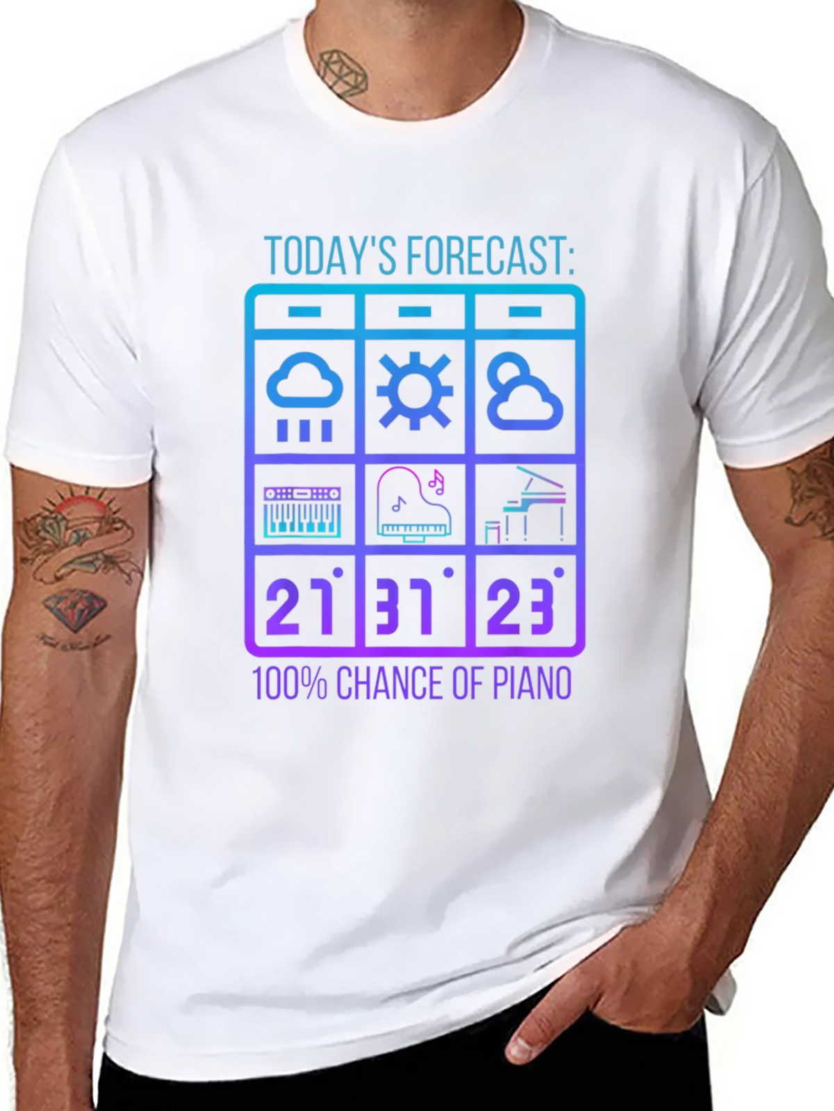 Piano Forecast T-Shirt: Music Lover Tee product image 7