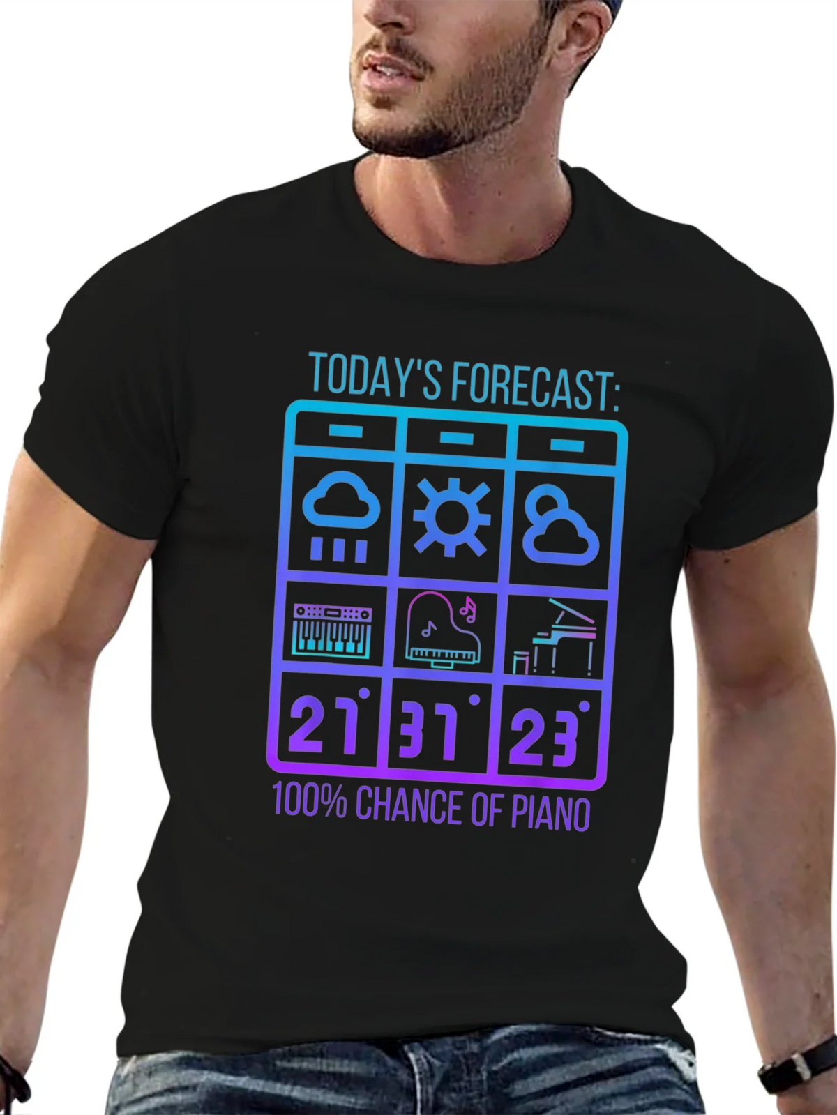 Piano Forecast T-Shirt: Music Lover Tee product image 6