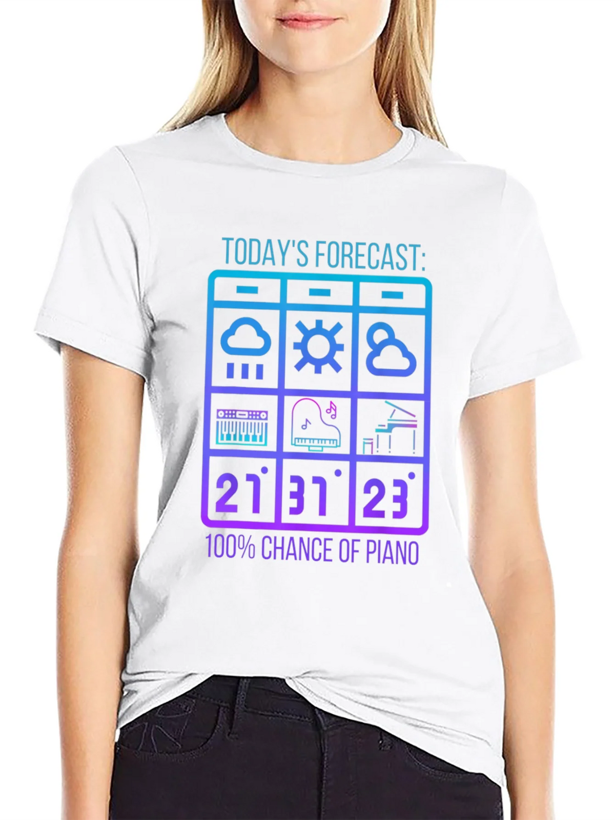 Piano Forecast T-Shirt: Music Lover Tee product image 8