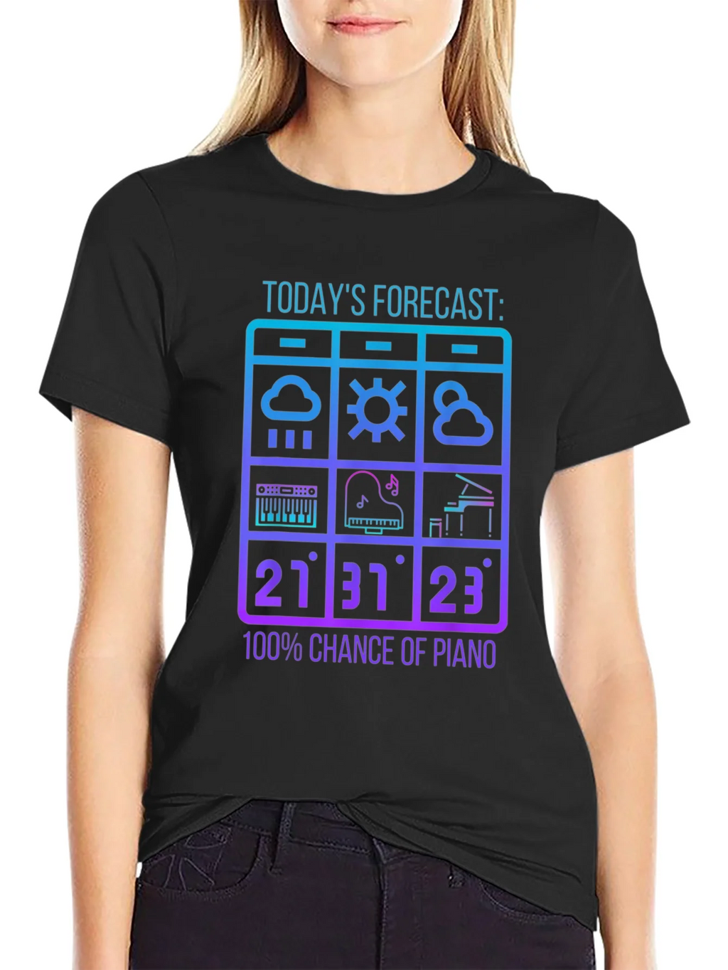 Piano Forecast T-Shirt: Music Lover Tee product image 2