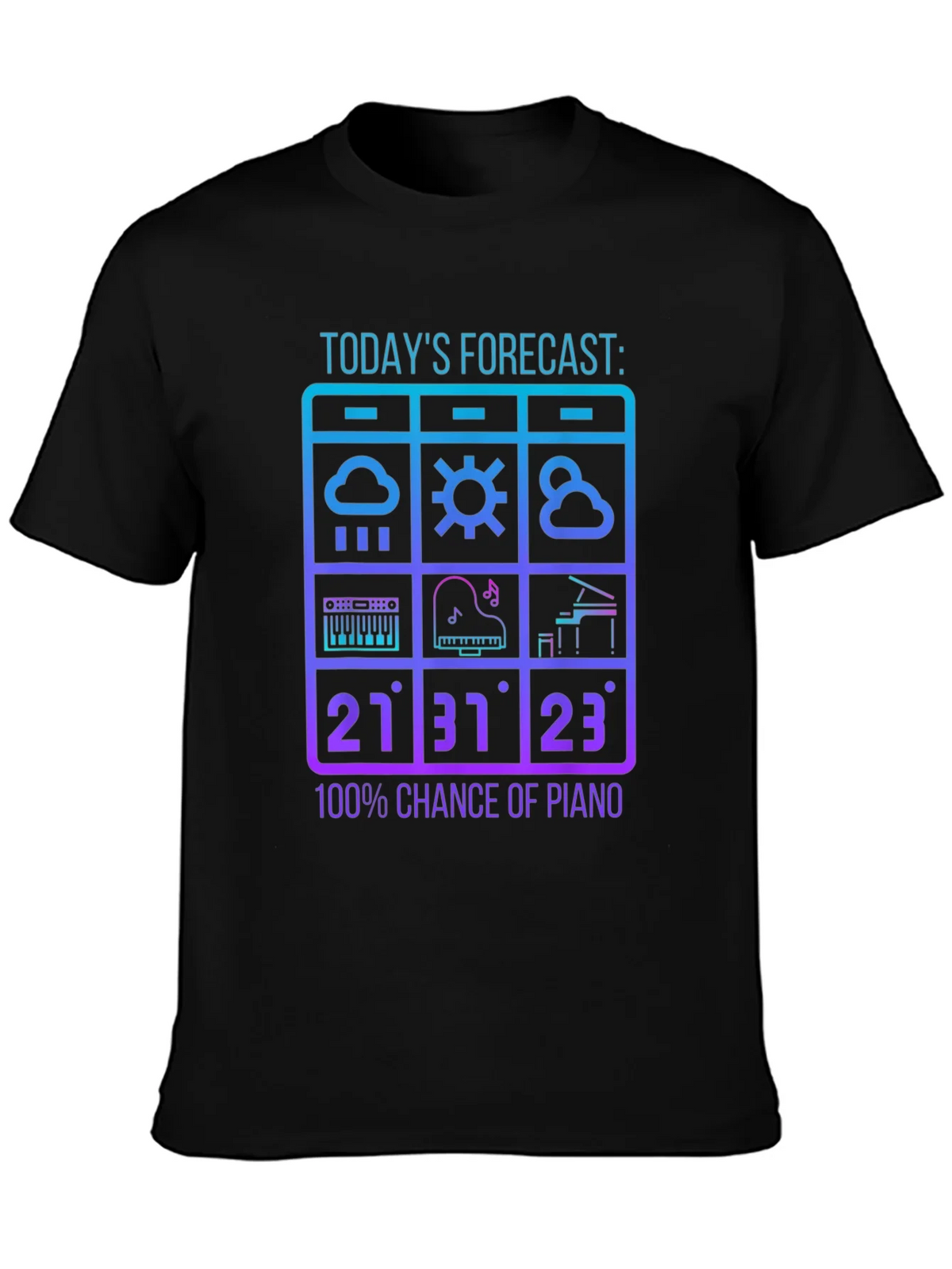 Piano Forecast T-Shirt: Music Lover Tee product image 3