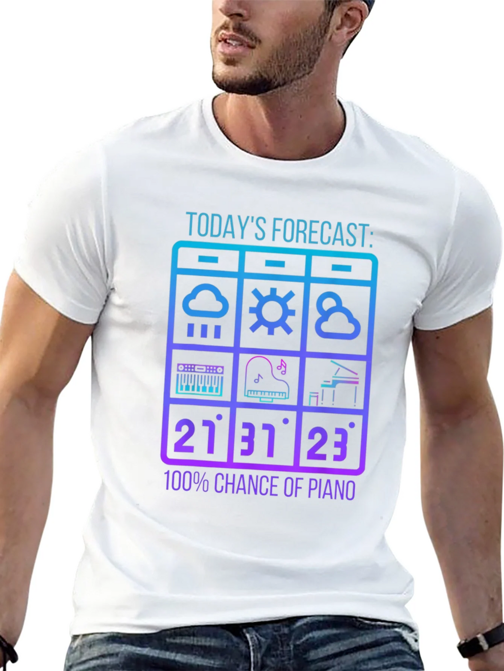 Piano Forecast T-Shirt: Music Lover Tee product image 12