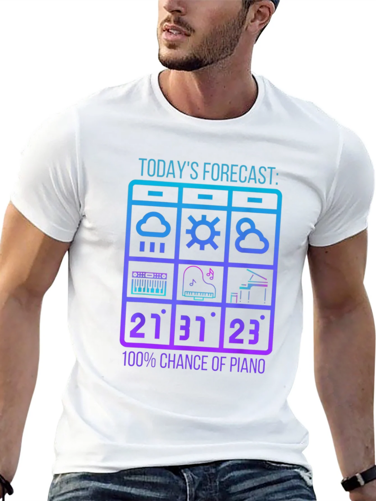 Piano Forecast T-Shirt: Music Lover Tee product image 12