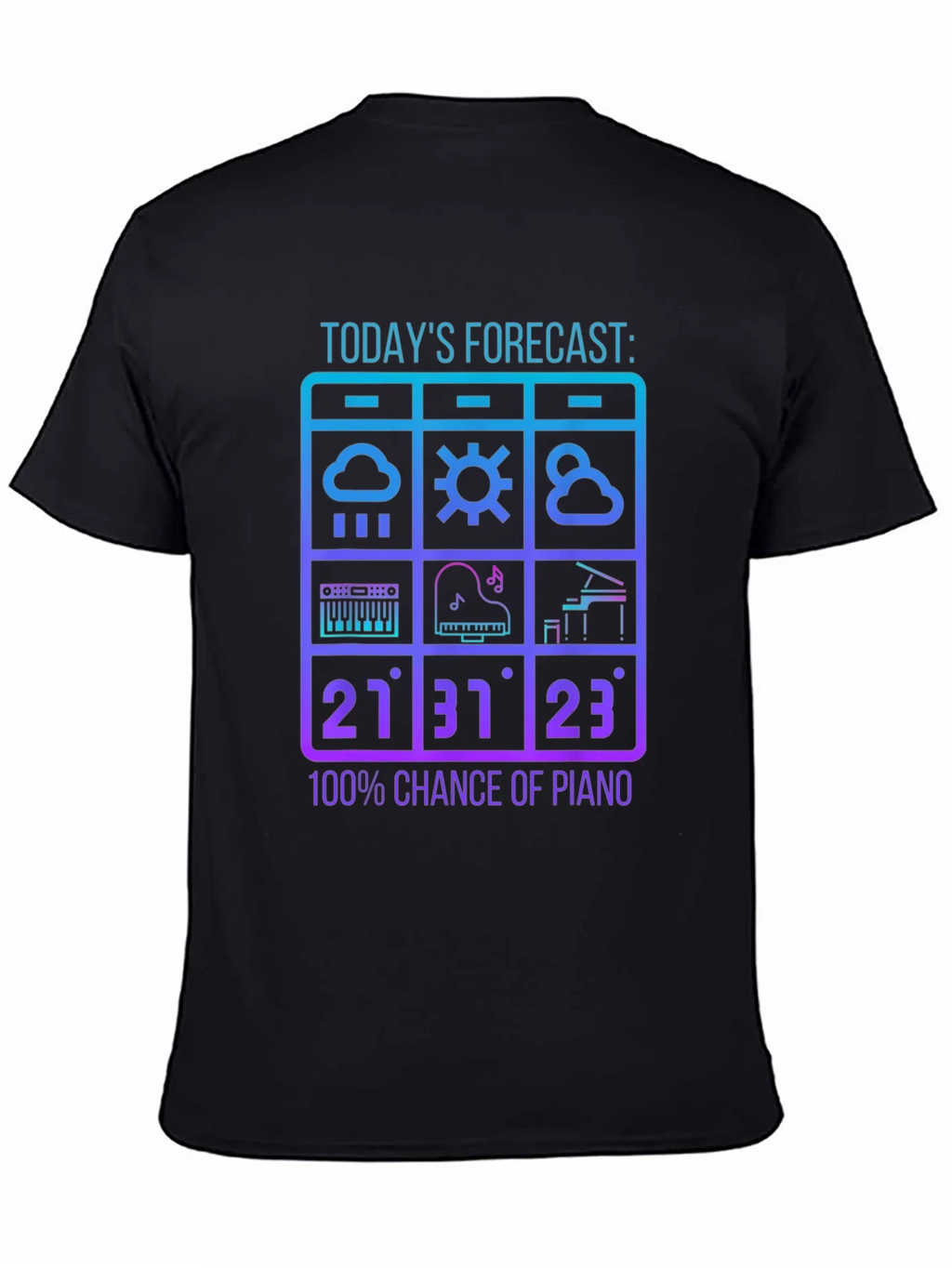 Piano Forecast T-Shirt: Music Lover Tee product image 4