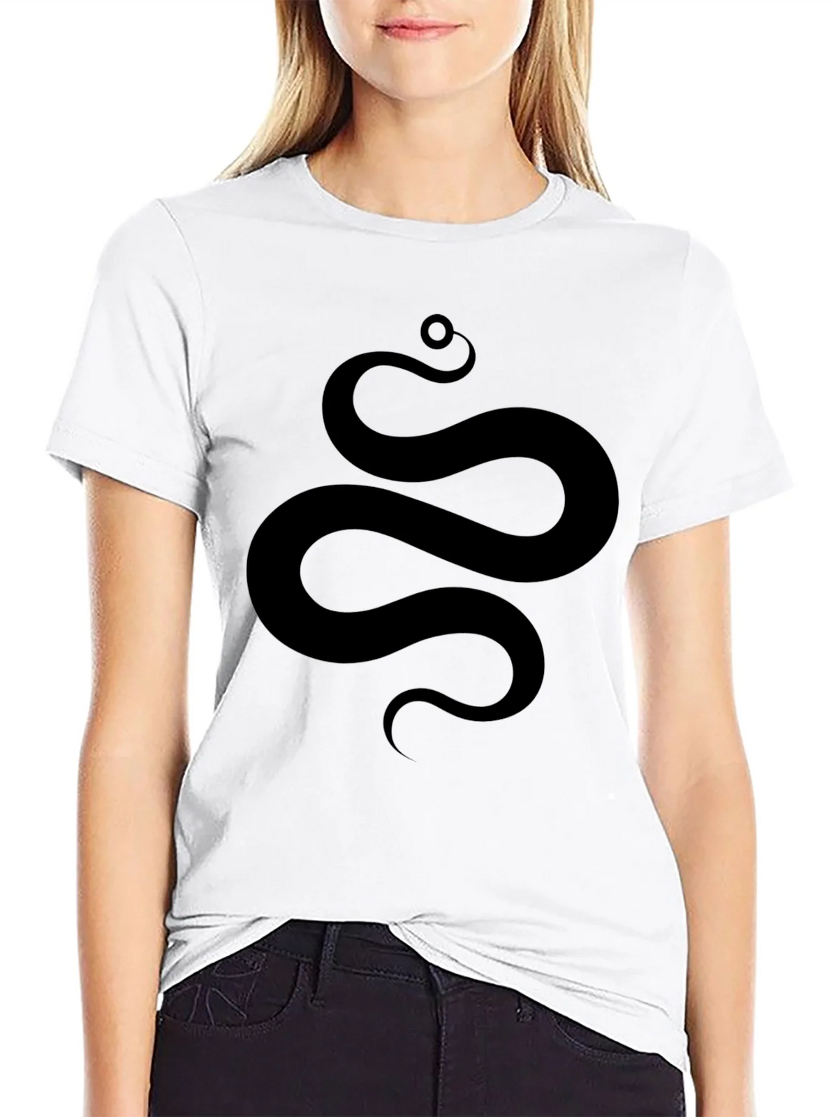 Serpentine Graphic Tee - Sleek Snake Design Soft Cotton product image 3