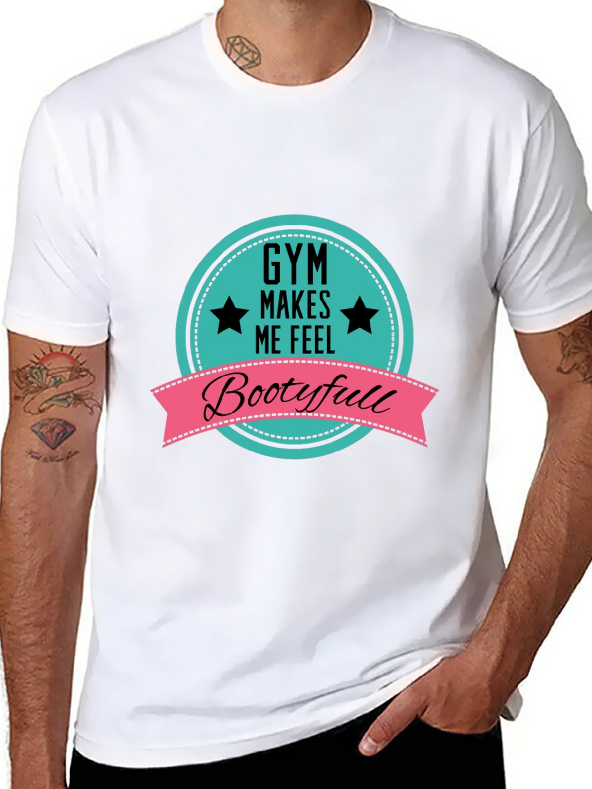 Gym Makes Me Feel Bootyfull T-Shirt product image 7