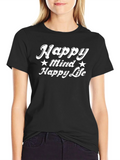 Happy Mind Life Black Graphic Tee product image 1