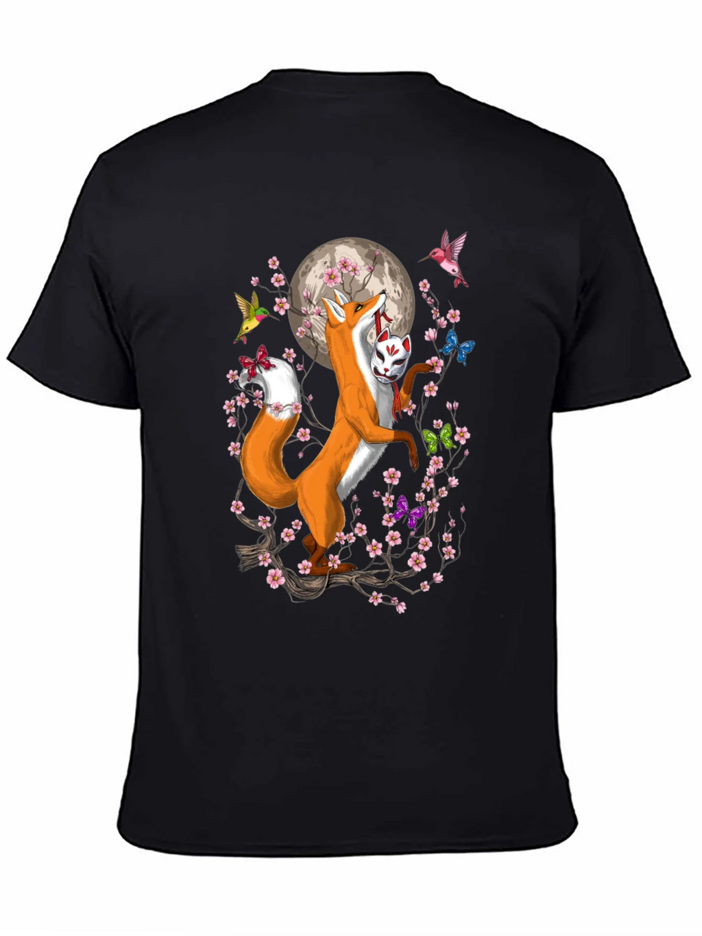 Fox Mask Cherry Blossom T-Shirt product image 4