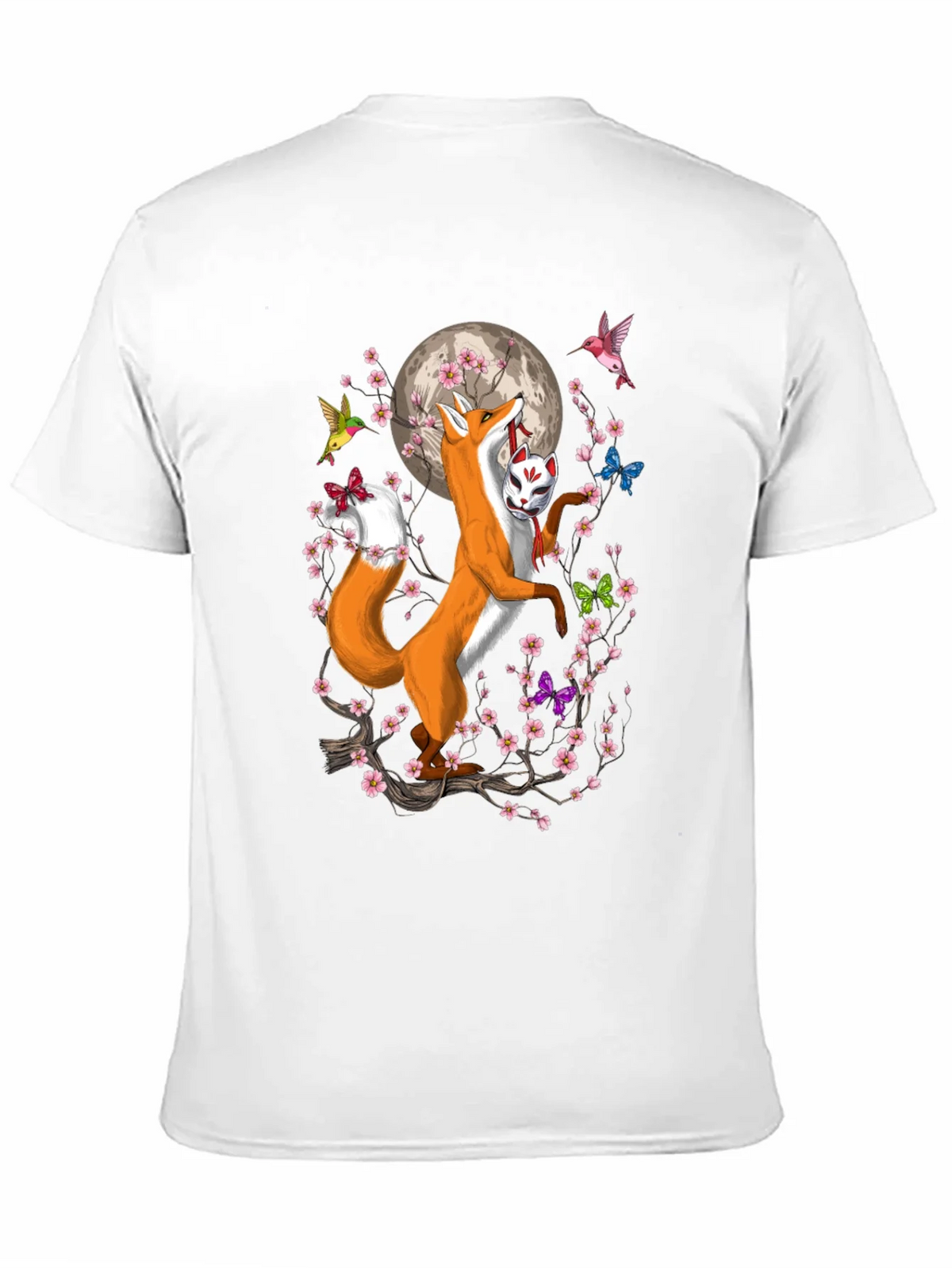 Fox Mask Cherry Blossom T-Shirt product image 9