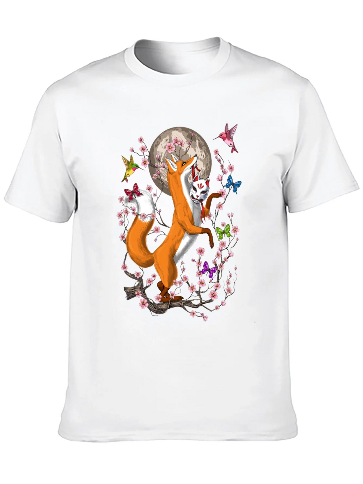 Fox Mask Cherry Blossom T-Shirt product image 8
