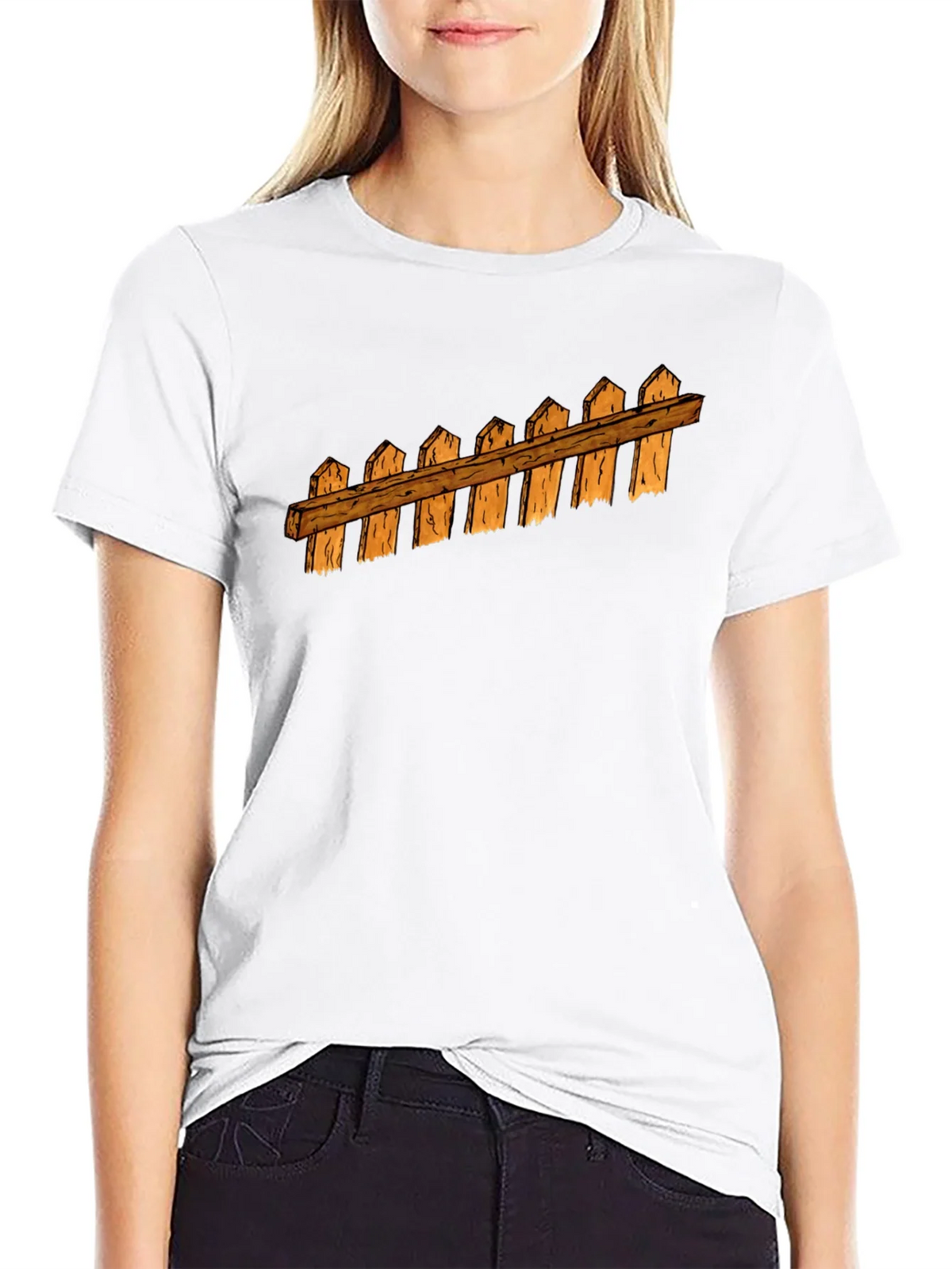 Fence Graphic Black T-Shirt product image 2