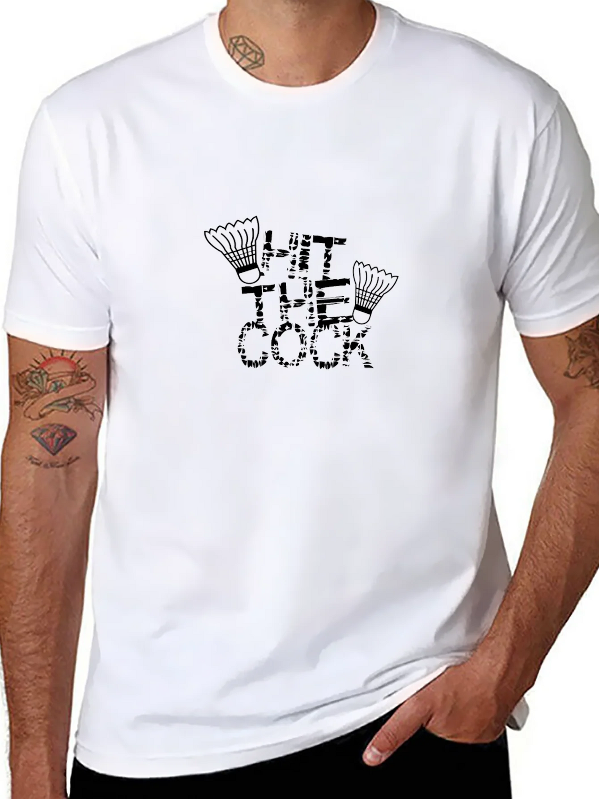 Hit the Cock Badminton T-Shirt product image 7
