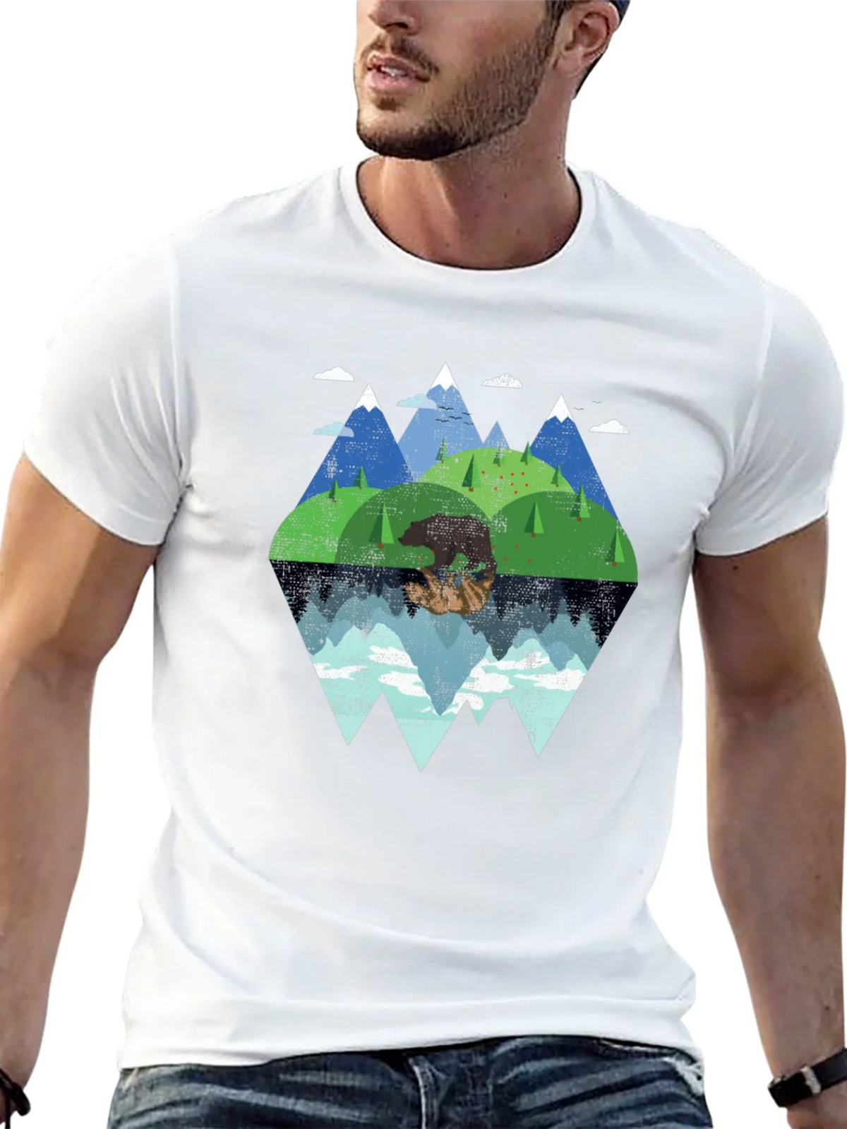 Mountain Bear Graphic Tee - Nature Lovers T-Shirt product image 12