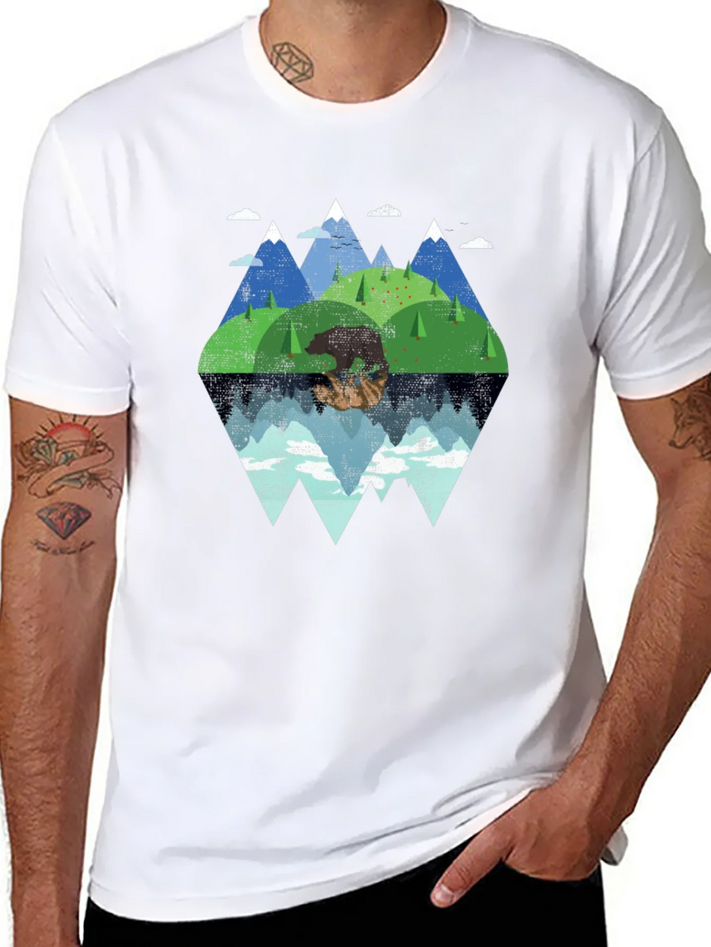 Mountain Bear Graphic Tee - Nature Lovers T-Shirt product image 7