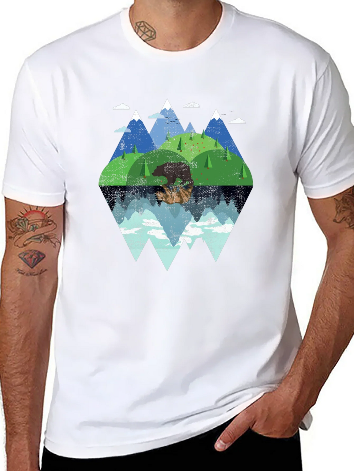 Mountain Bear Graphic Tee - Nature Lovers T-Shirt product image 7