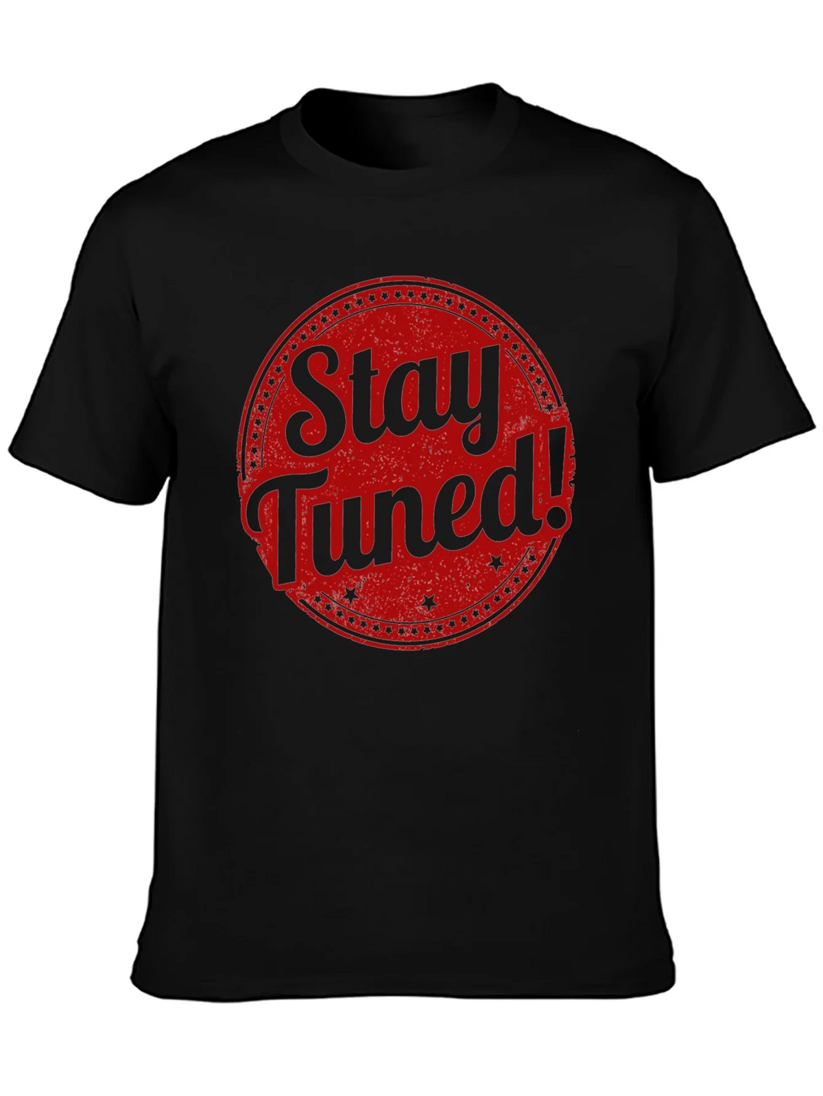 Stay Tuned Graphic Tee - Black Cotton T-Shirt product image 3