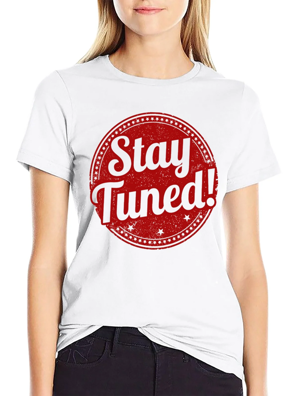 Stay Tuned Graphic Tee - Black Cotton T-Shirt product image 8