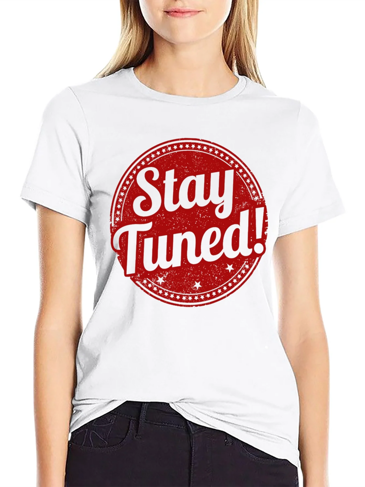 Stay Tuned Graphic Tee - Black Cotton T-Shirt product image 8