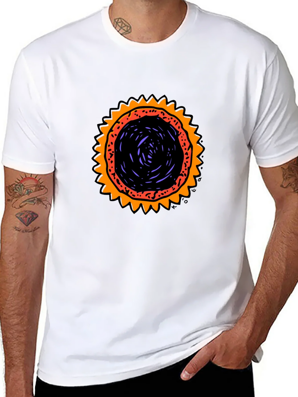 Graphic Sunburst T-Shirt - Black product image 7