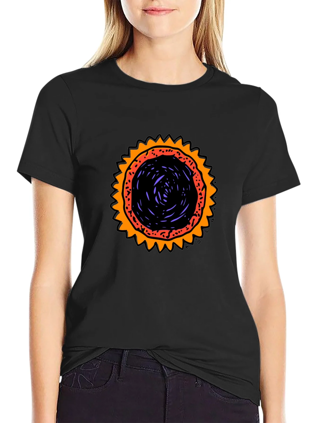 Graphic Sunburst T-Shirt - Black product image 2