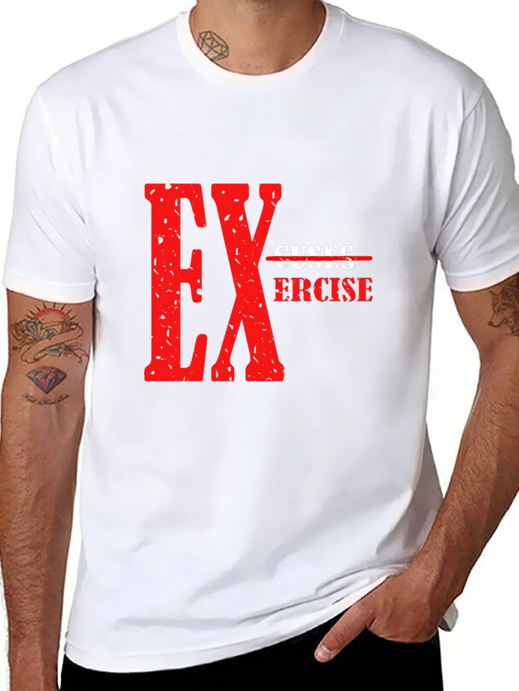 No Excuses Exercise Graphic Tee product image 3