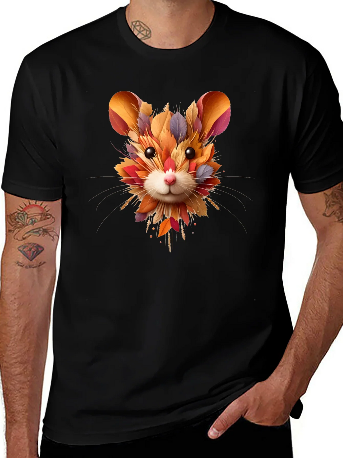 Autumn Hamster Tee - Unique Fall Design product image 1