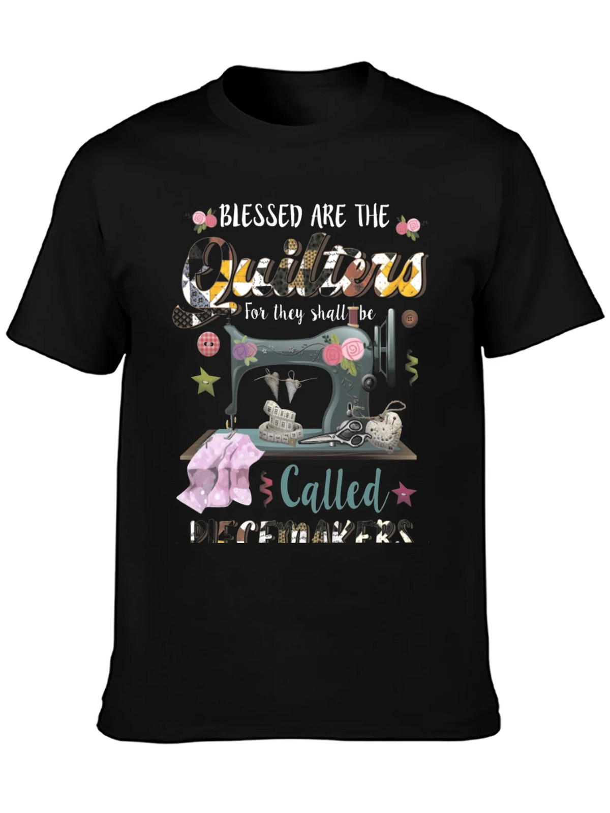 Blessed Quilters T-Shirt - Sewing Machine Design product image 3