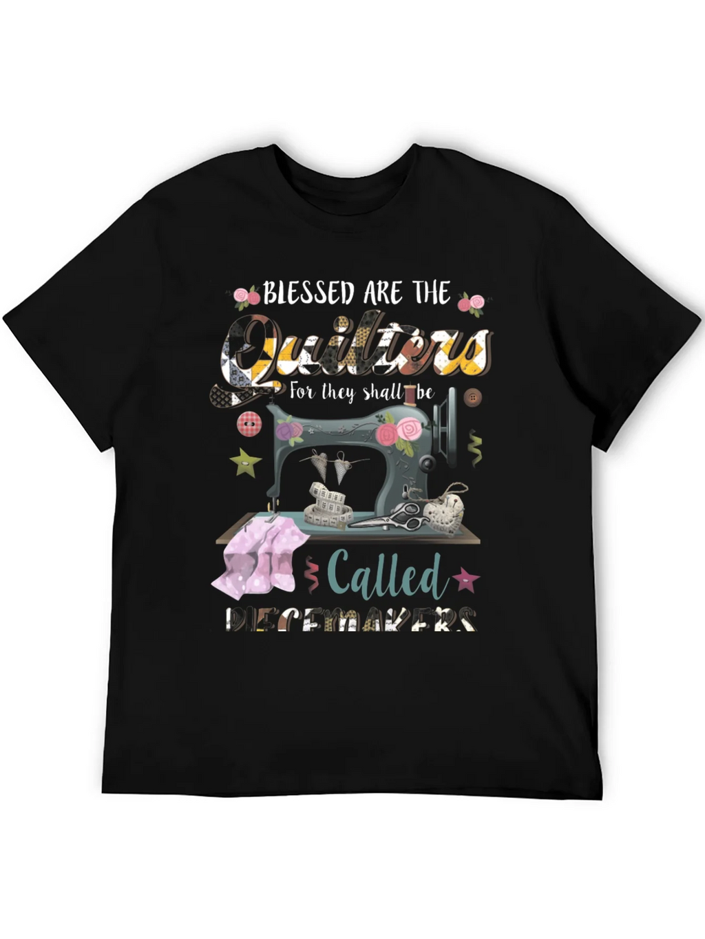 Blessed Quilters T-Shirt - Sewing Machine Design product image 4