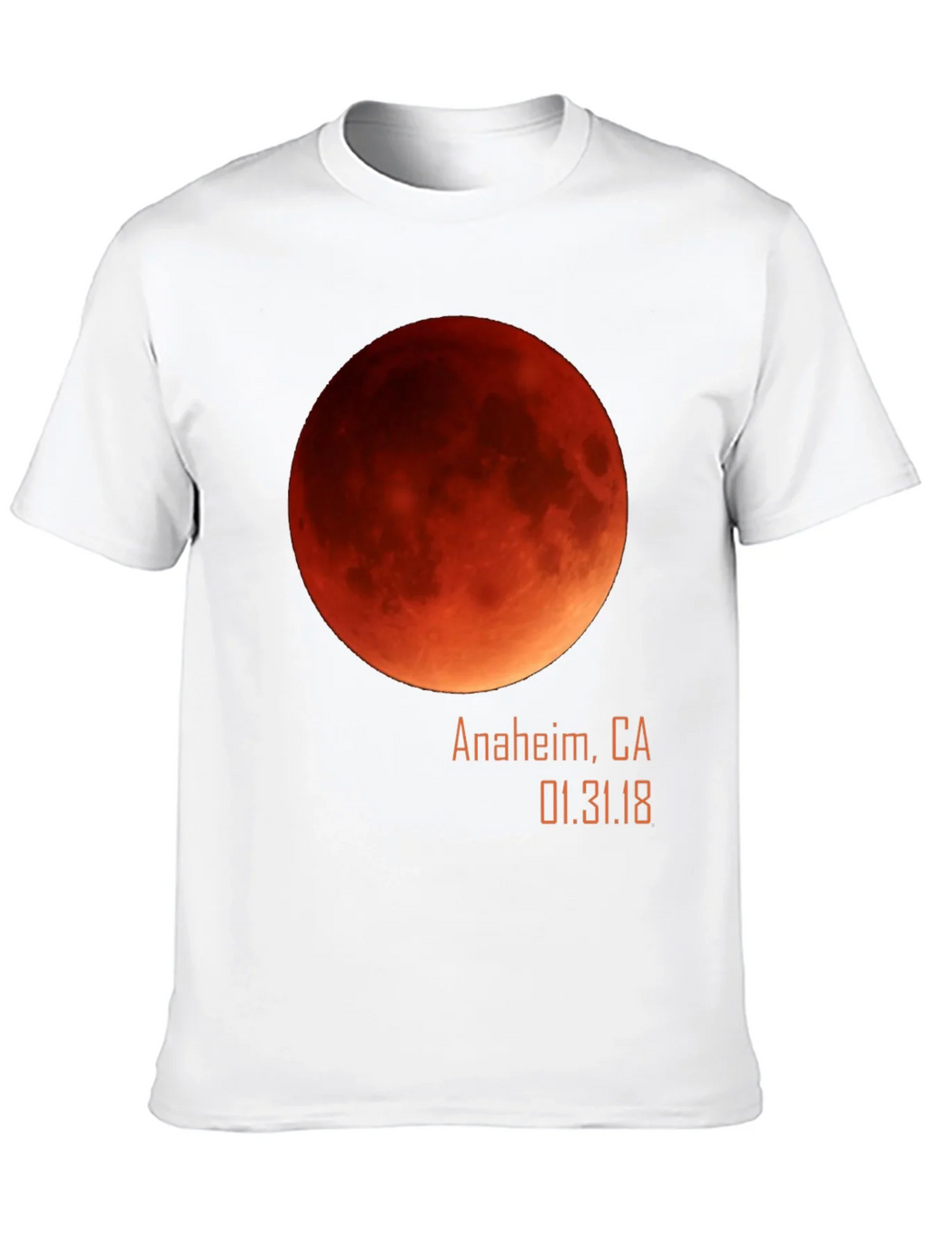 Blood Moon Eclipse Anaheim CA 1/31/18 Black T-Shirt product image 9