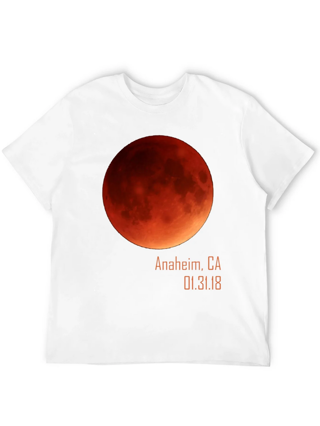 Blood Moon Eclipse Anaheim CA 1/31/18 Black T-Shirt product image 11