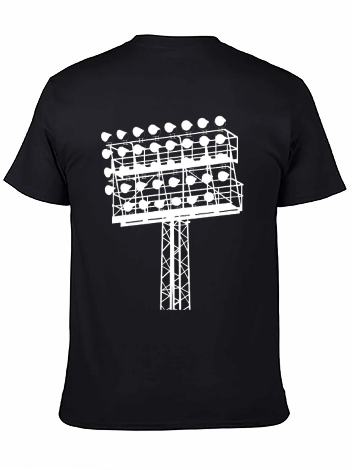 Stadium Light Graphic Tee - Black Cotton T-Shirt product image 3
