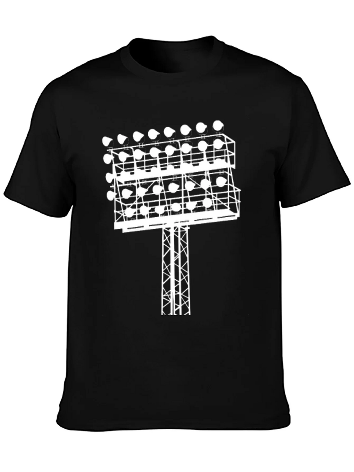 Stadium Light Graphic Tee - Black Cotton T-Shirt product image 2