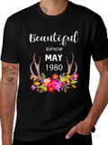 Beautiful Since May 1980 T-Shirt product image 1