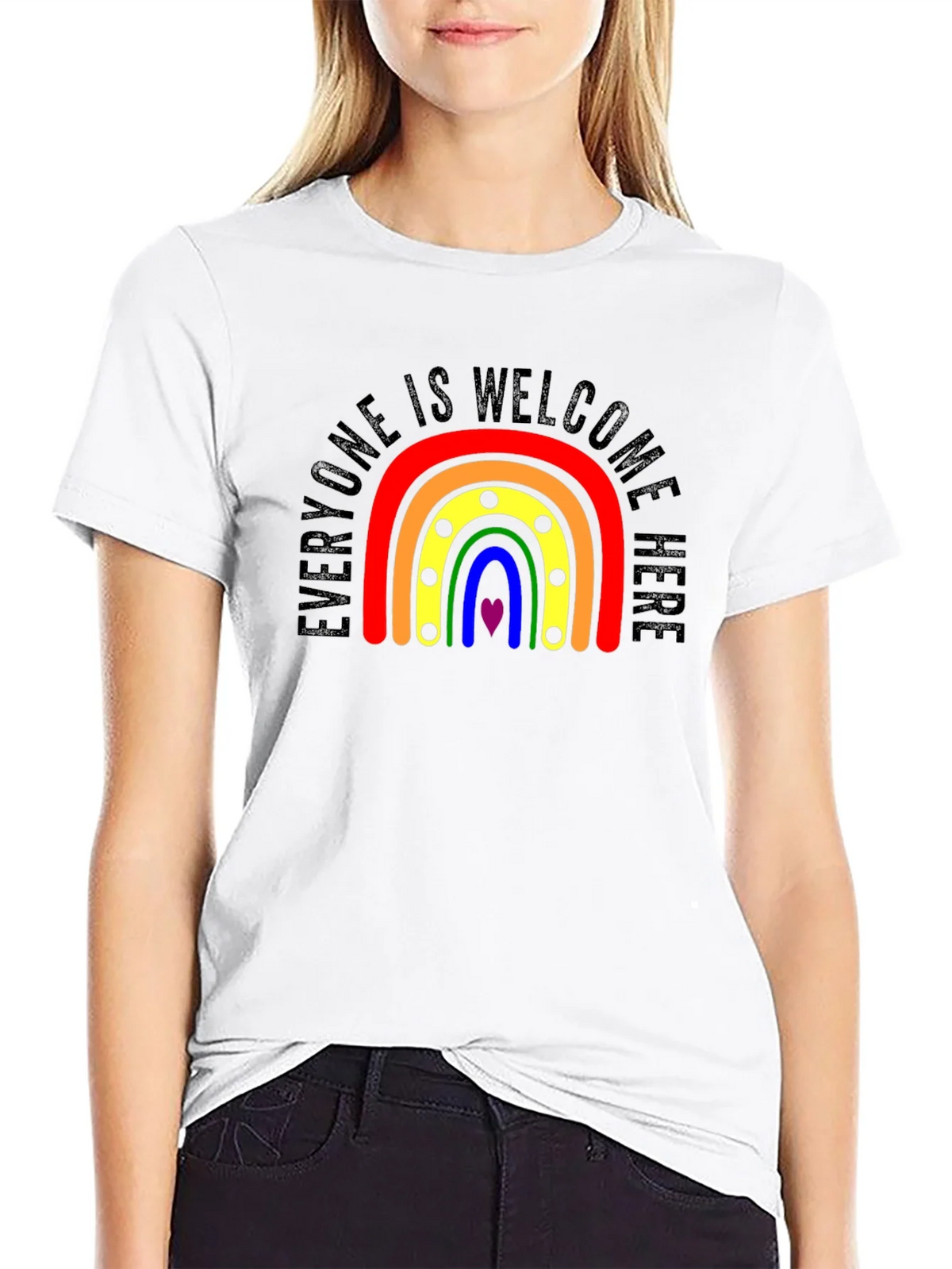 Everyone Welcome Rainbow Pride T-Shirt product image 8