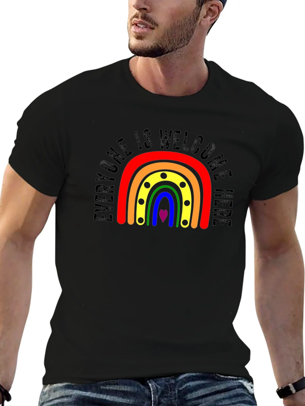 Everyone Welcome Rainbow Pride T-Shirt product image 6