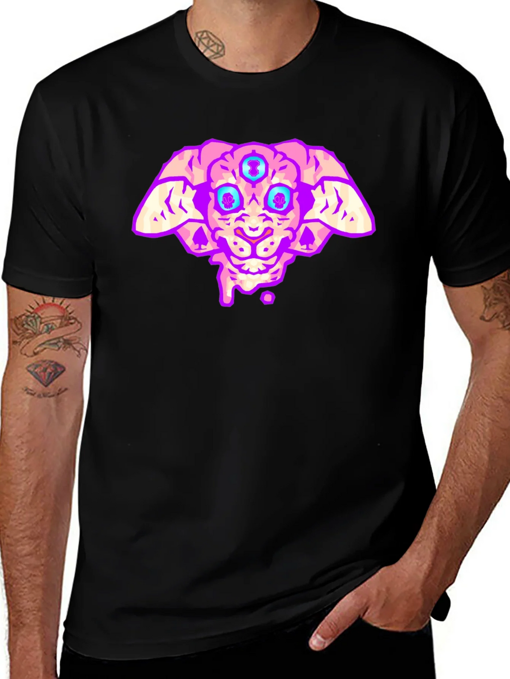 Three-Eyed Alien T-Shirt - Black product image 1