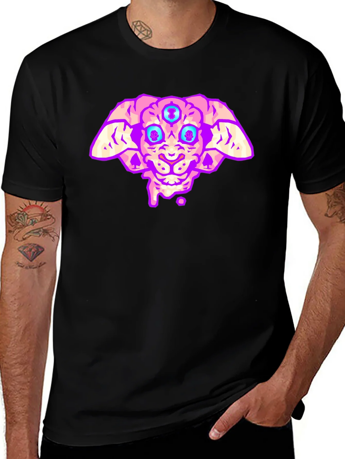 Three-Eyed Alien T-Shirt - Black product image 1