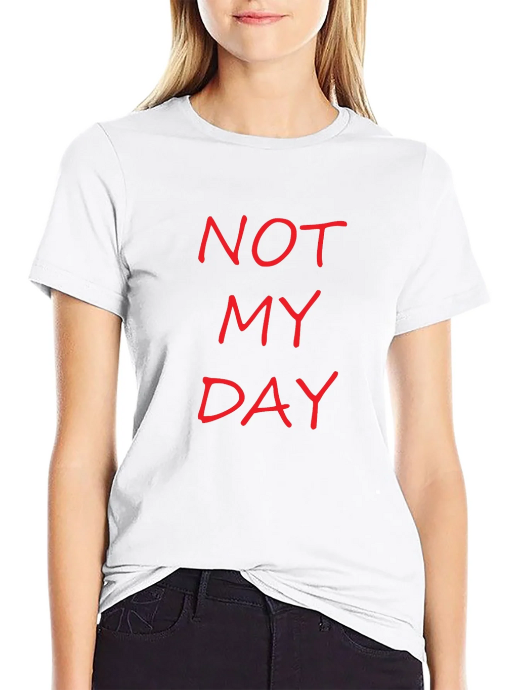 Not My Day Slogan Tee - Casual Black T-Shirt product image 8