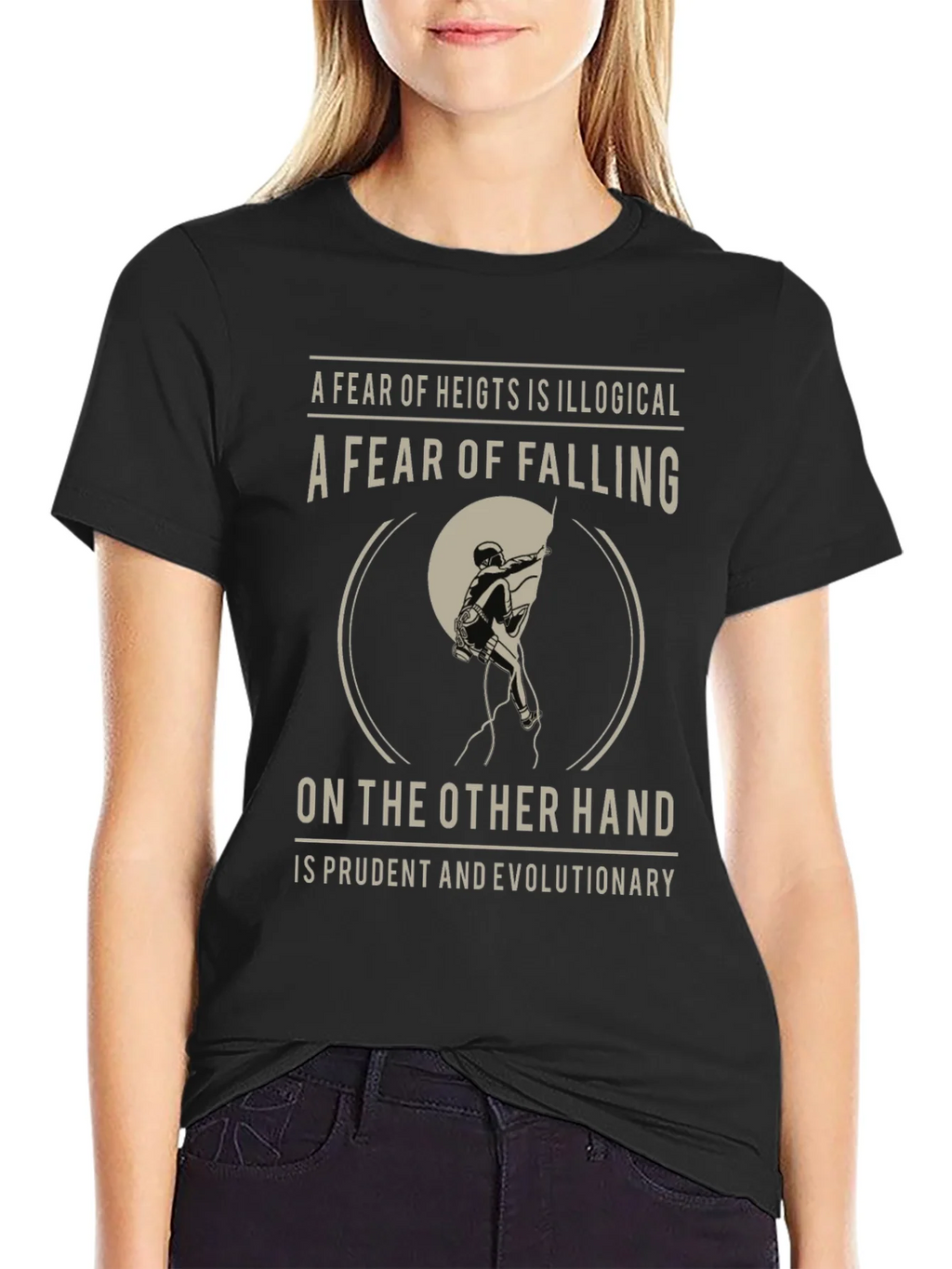 Climbing T-Shirt: Fear of Falling Design product image 2