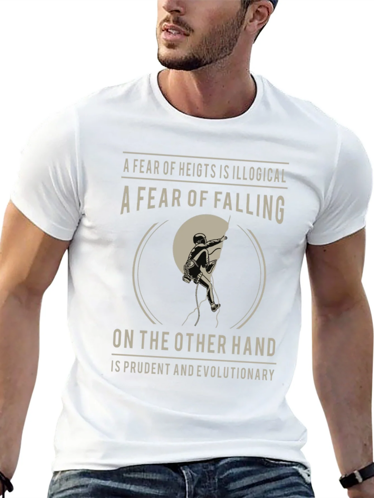 Climbing T-Shirt: Fear of Falling Design product image 10