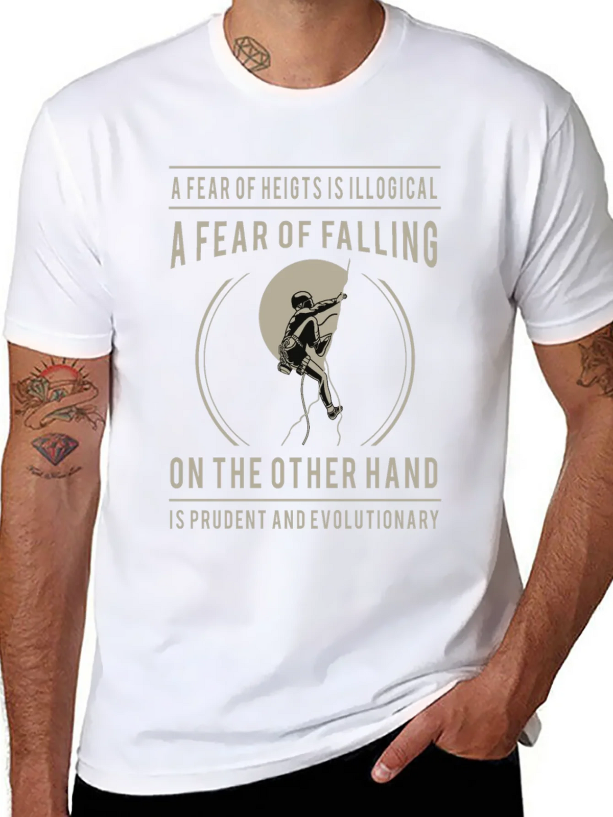Climbing T-Shirt: Fear of Falling Design product image 7
