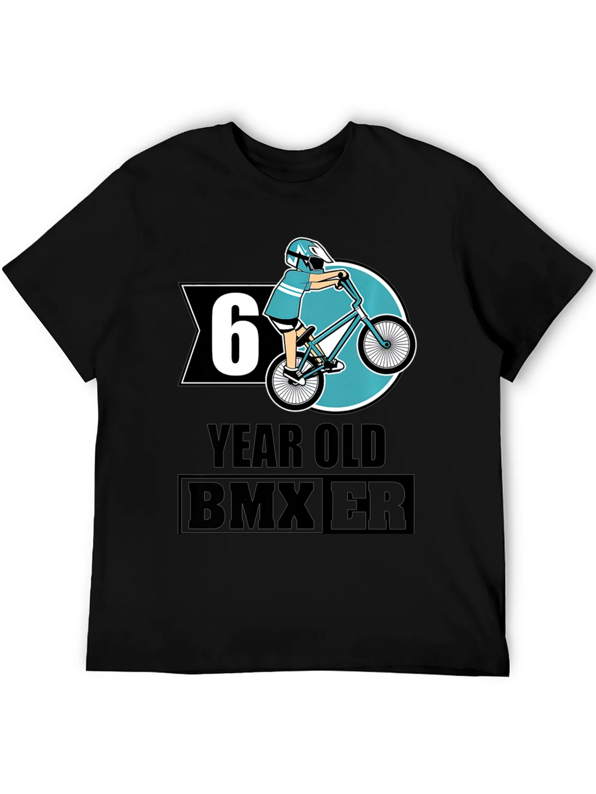 6 Year Old BMX Rider T-Shirt - Black Cotton Tee product image 5