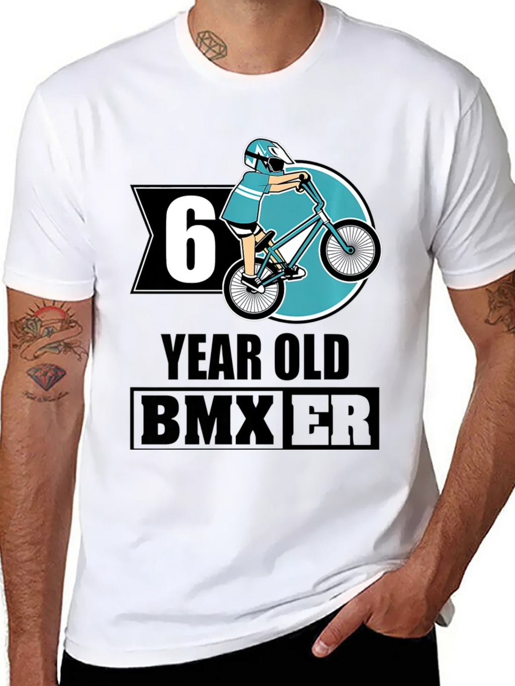 6 Year Old BMX Rider T-Shirt - Black Cotton Tee product image 7