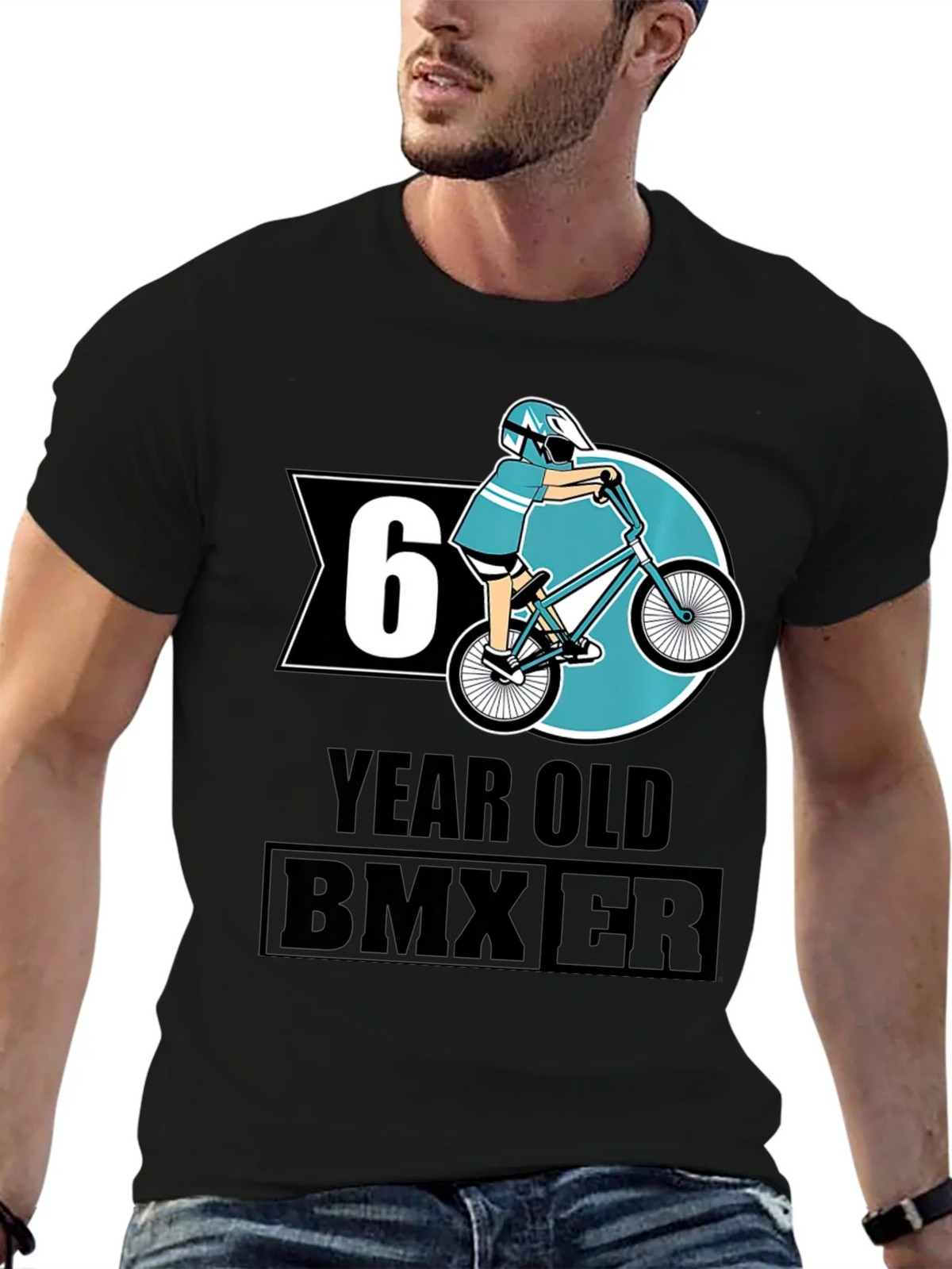 6 Year Old BMX Rider T-Shirt - Black Cotton Tee product image 6
