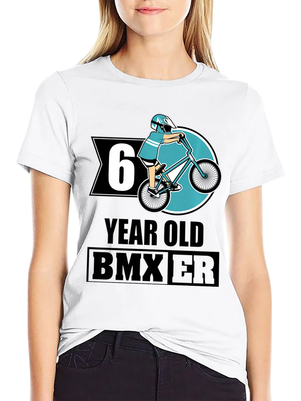 6 Year Old BMX Rider T-Shirt - Black Cotton Tee product image 8