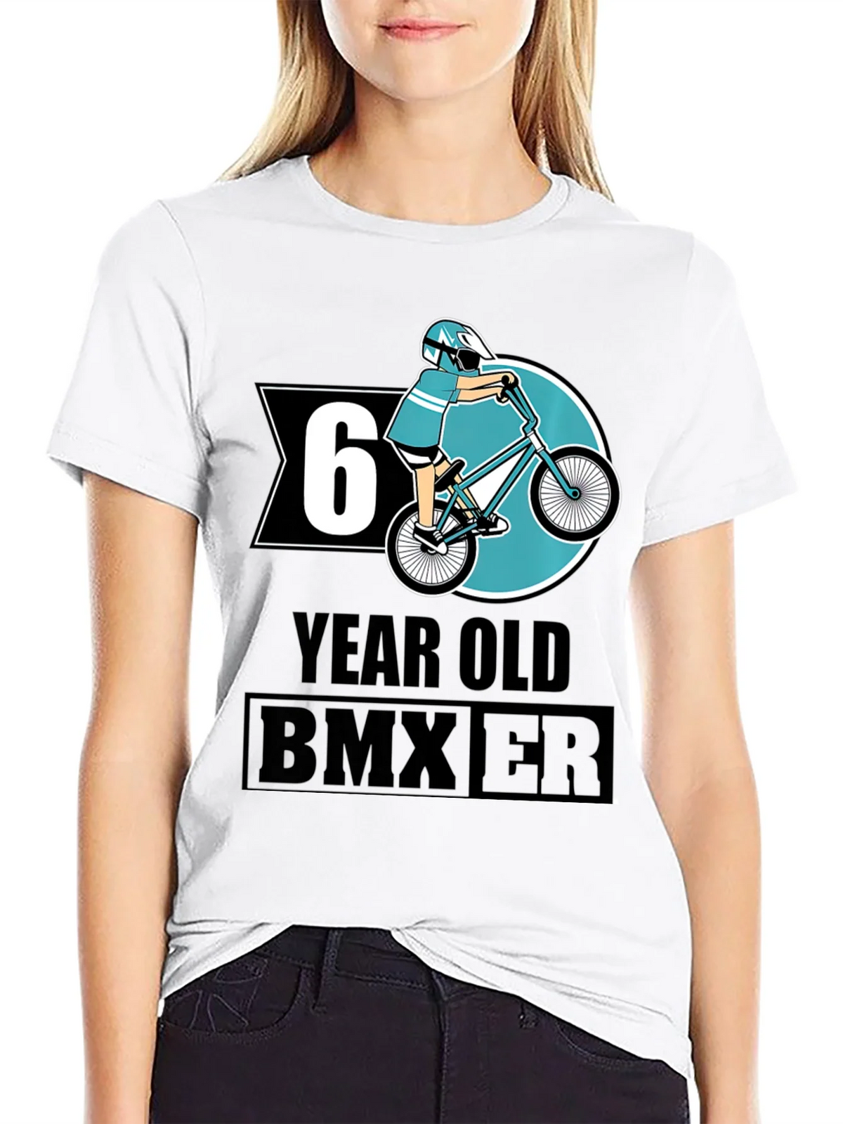 6 Year Old BMX Rider T-Shirt - Black Cotton Tee product image 8
