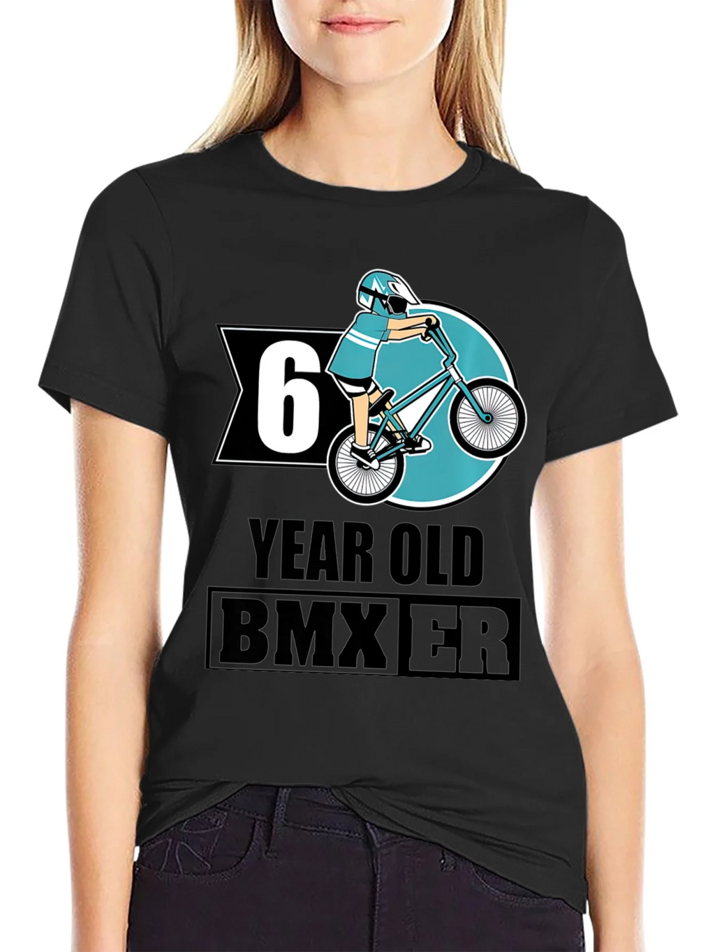 6 Year Old BMX Rider T-Shirt - Black Cotton Tee product image 2