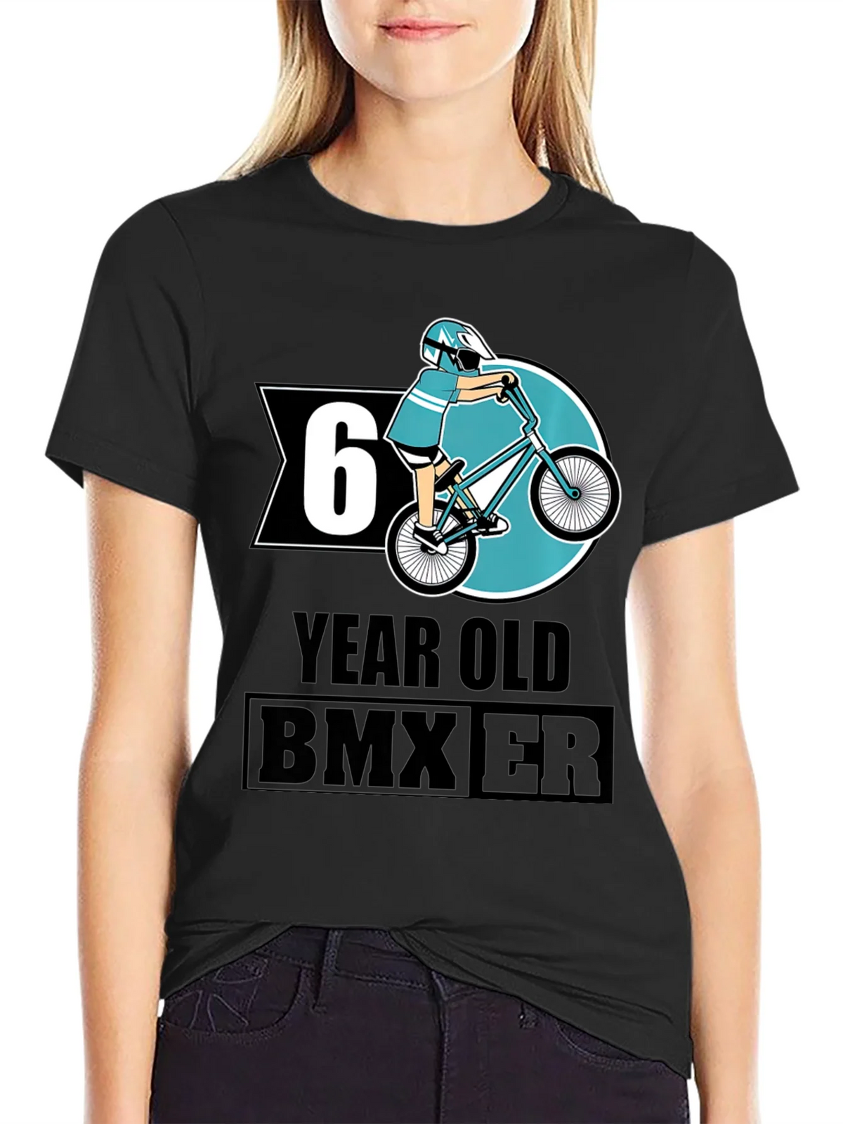 6 Year Old BMX Rider T-Shirt - Black Cotton Tee product image 2