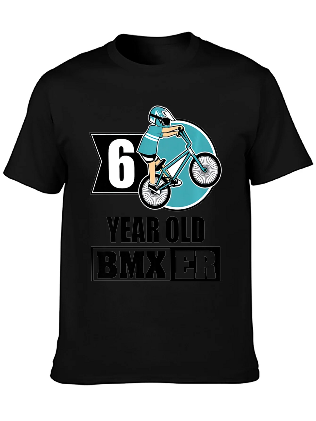 6 Year Old BMX Rider T-Shirt - Black Cotton Tee product image 3
