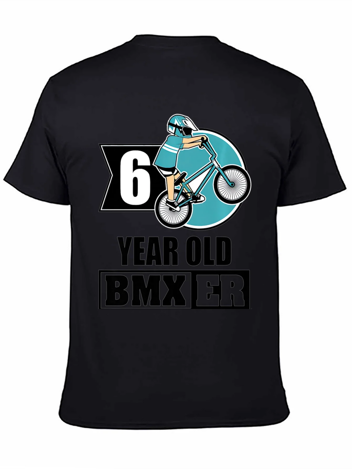 6 Year Old BMX Rider T-Shirt - Black Cotton Tee product image 4